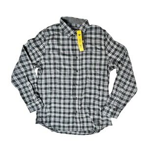 Lee Scotch Plaid Flannel Grey Regular Fit Collared Shirt MEDIUM Country Outdoor‎